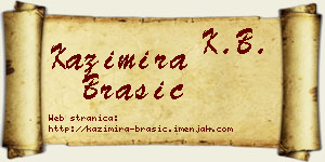 Kazimira Brašić vizit kartica